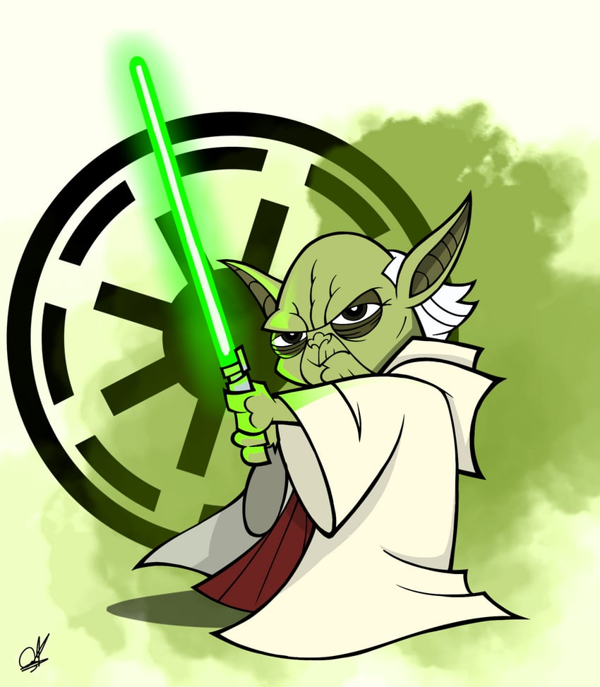 yoda (star wars and 1 more) drawn by thecosmic2006hot