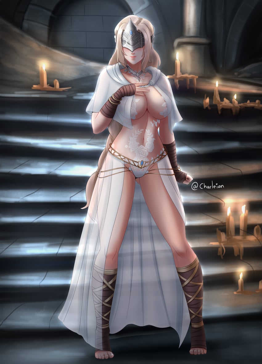 fire keeper (dark souls and 1 more) drawn by charleian