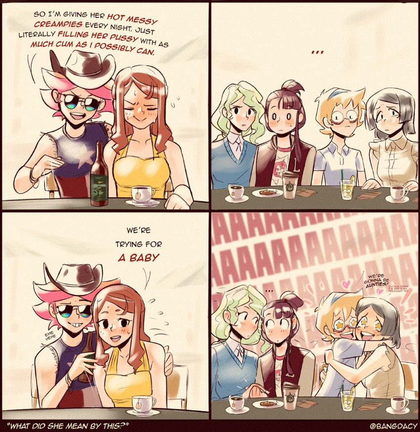 kagari atsuko, diana cavendish, lotte jansson, amanda o'neill, barbara parker, and 1 more (little witch academia) drawn by bang_dacy