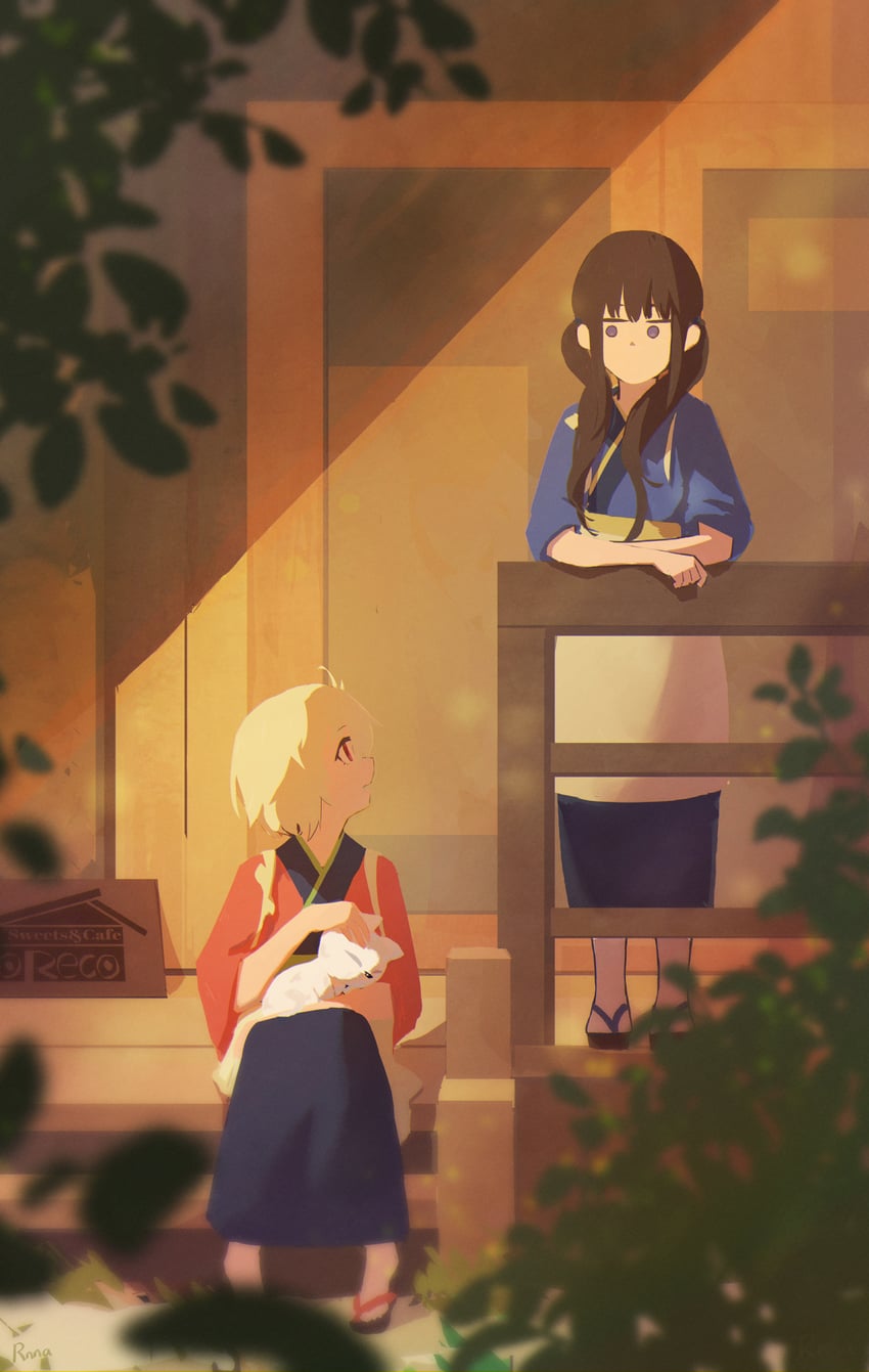 nishikigi chisato and inoue takina (lycoris recoil) drawn by rnna