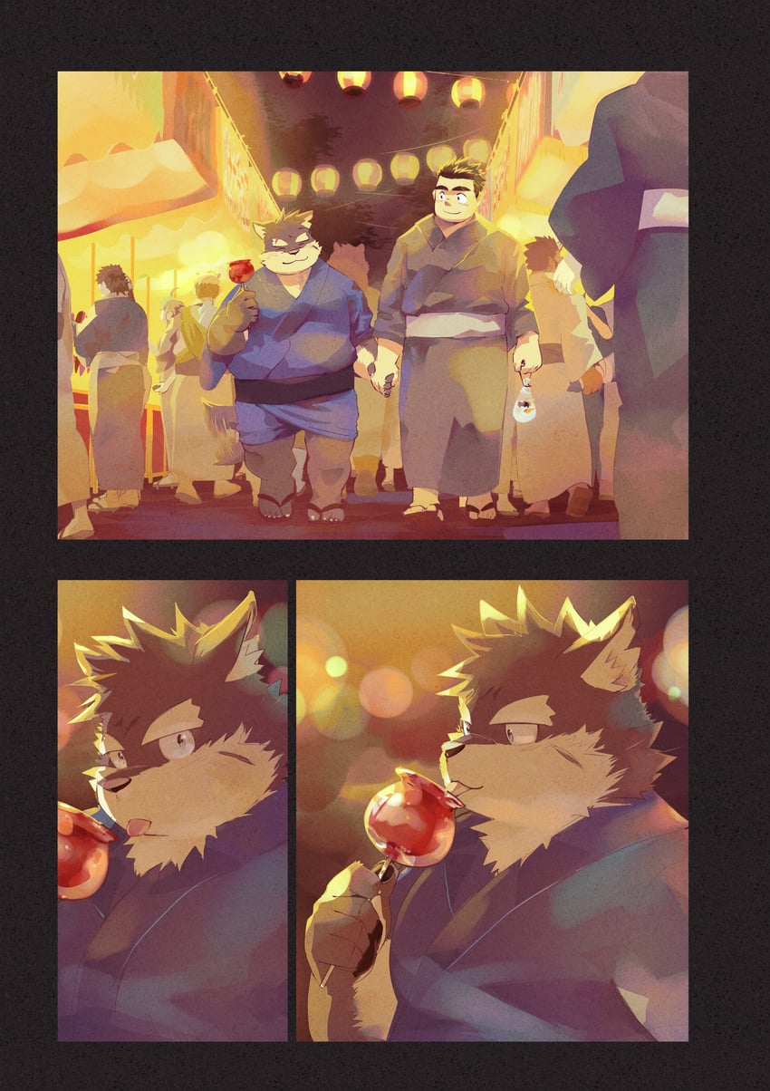 protagonist 3 and moritaka (tokyo afterschool summoners) drawn by inutora08