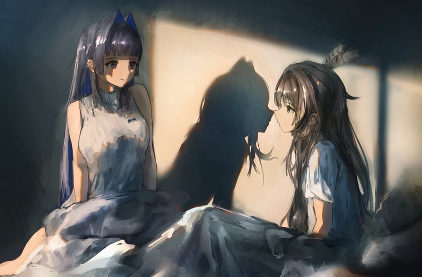 ouro kronii and nanashi mumei (hololive and 1 more) drawn by greedice