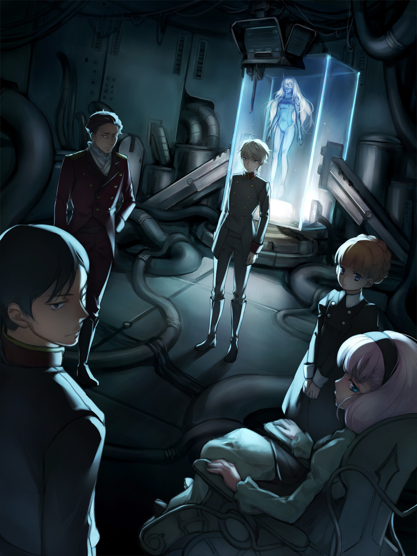 slaine troyard, asseylum vers allusia, lemrina vers envers, harklight, eddelrittuo, and 1 more (aldnoah.zero) drawn by kanmuri_(hanyifan30338)