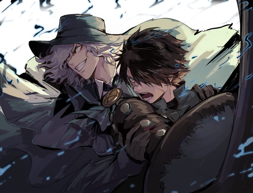 fujimaru ritsuka and edmond dantes (fate and 1 more) drawn by lsuiany
