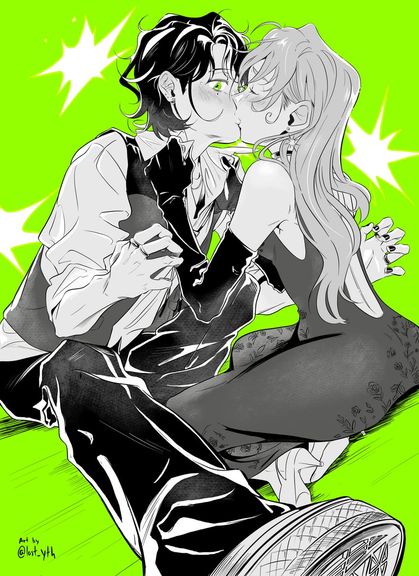 koga mitsuki and oosawa aya (kininatteru hito ga otoko ja nakatta) drawn by l_yth