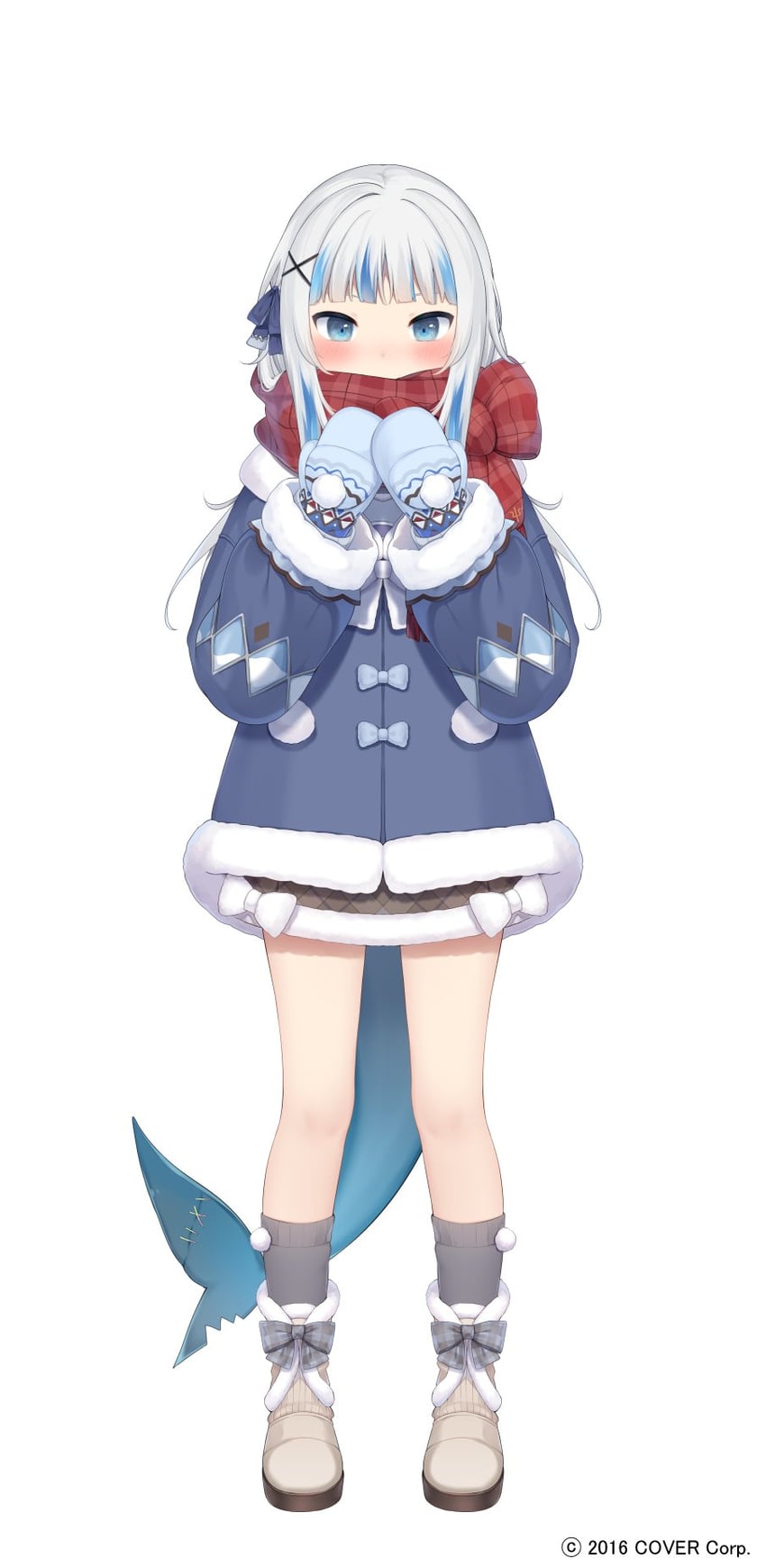 gawr gura (hololive and 1 more) drawn by amashiro_natsuki