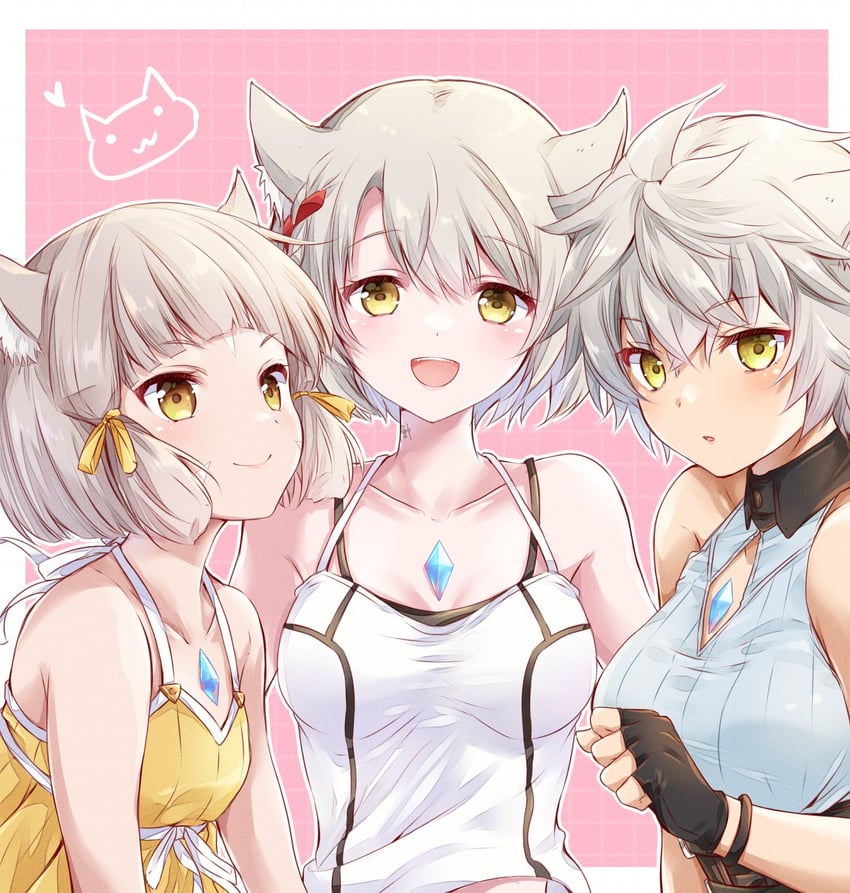 mio, na'el, and nia (xenoblade chronicles and 3 more) drawn by ui_frara