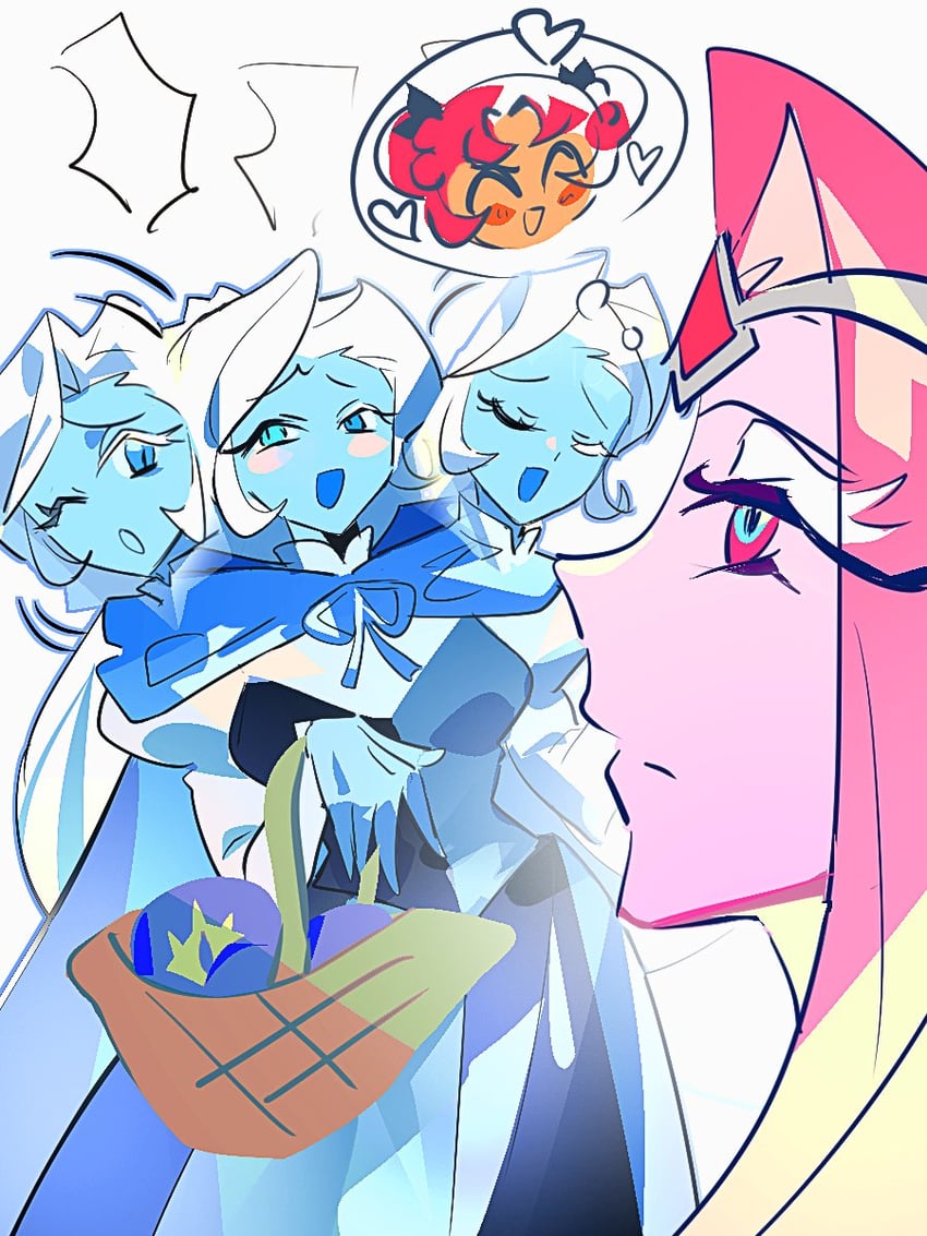 shadow milk cookie, eternal sugar cookie, and hollyberry cookie (cookie run and 1 more) drawn by pcacao