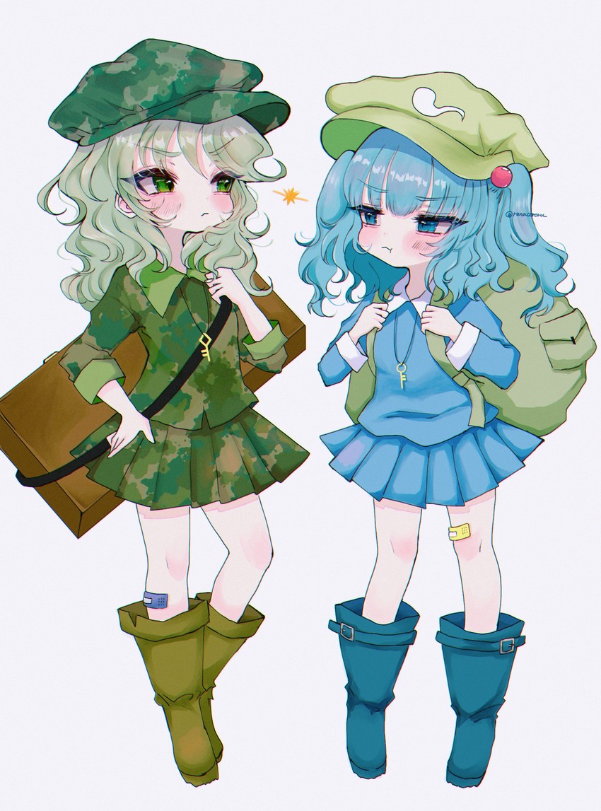 kawashiro nitori and yamashiro takane (touhou) drawn by renakobonb