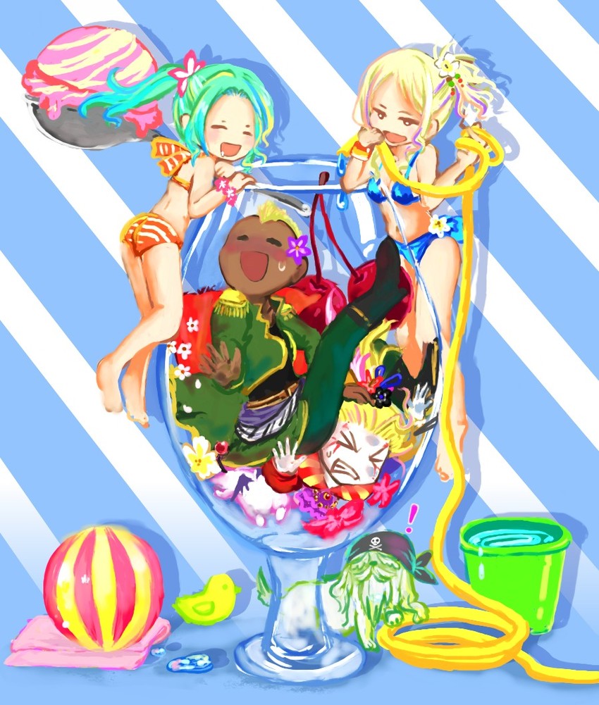 terra branford, moogle, celes chere, kefka palazzo, and leo cristophe (final fantasy and 1 more) drawn by yoinews1023