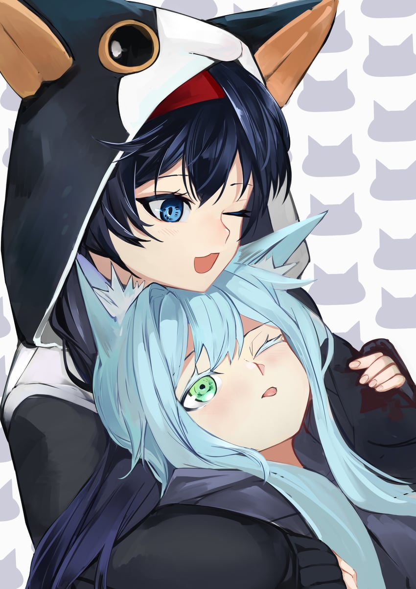rosmontis and blaze (arknights) drawn by ao_oni_(onioni-aoi)