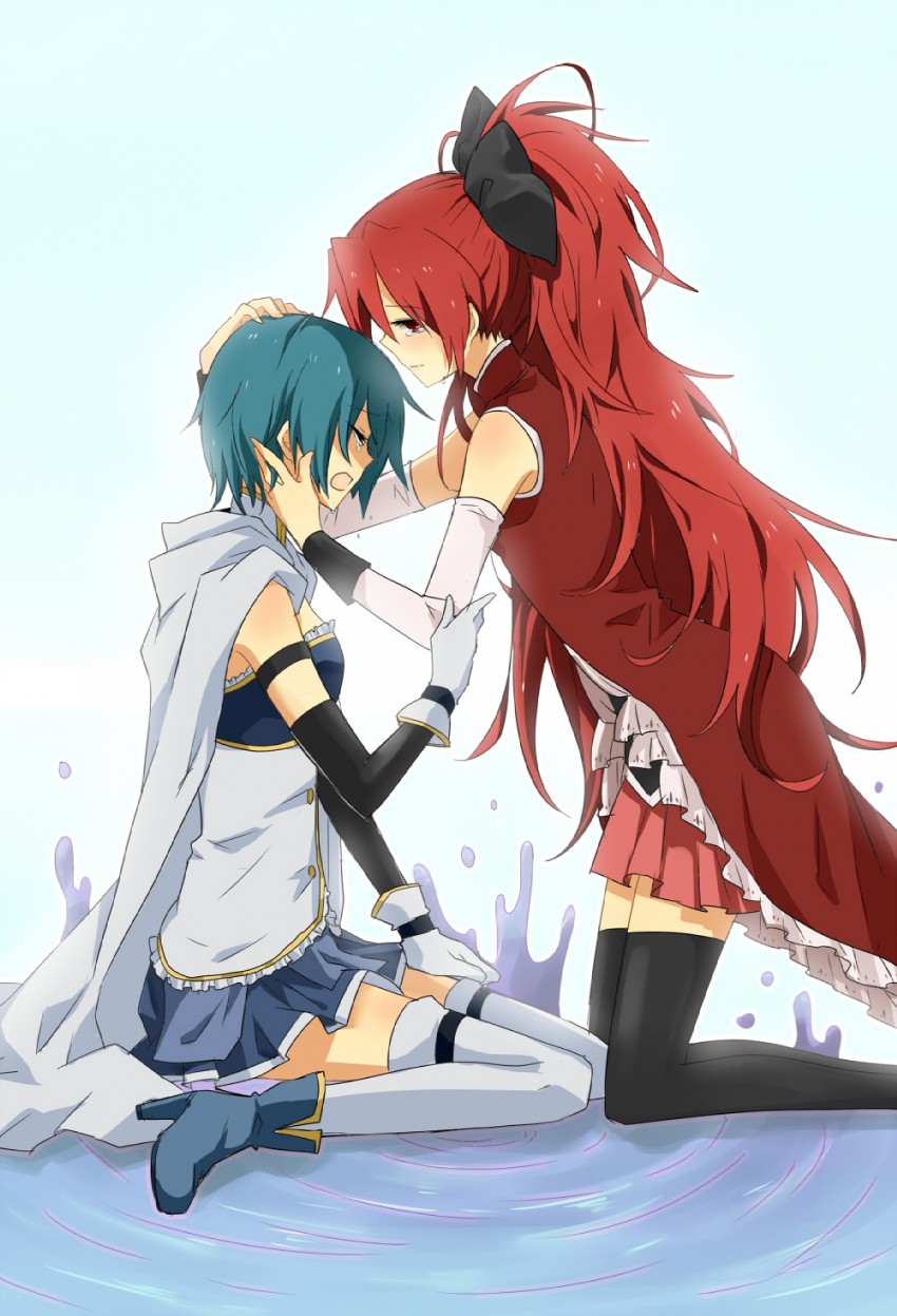 miki sayaka and sakura kyoko (mahou shoujo madoka magica) drawn by shirako_miso