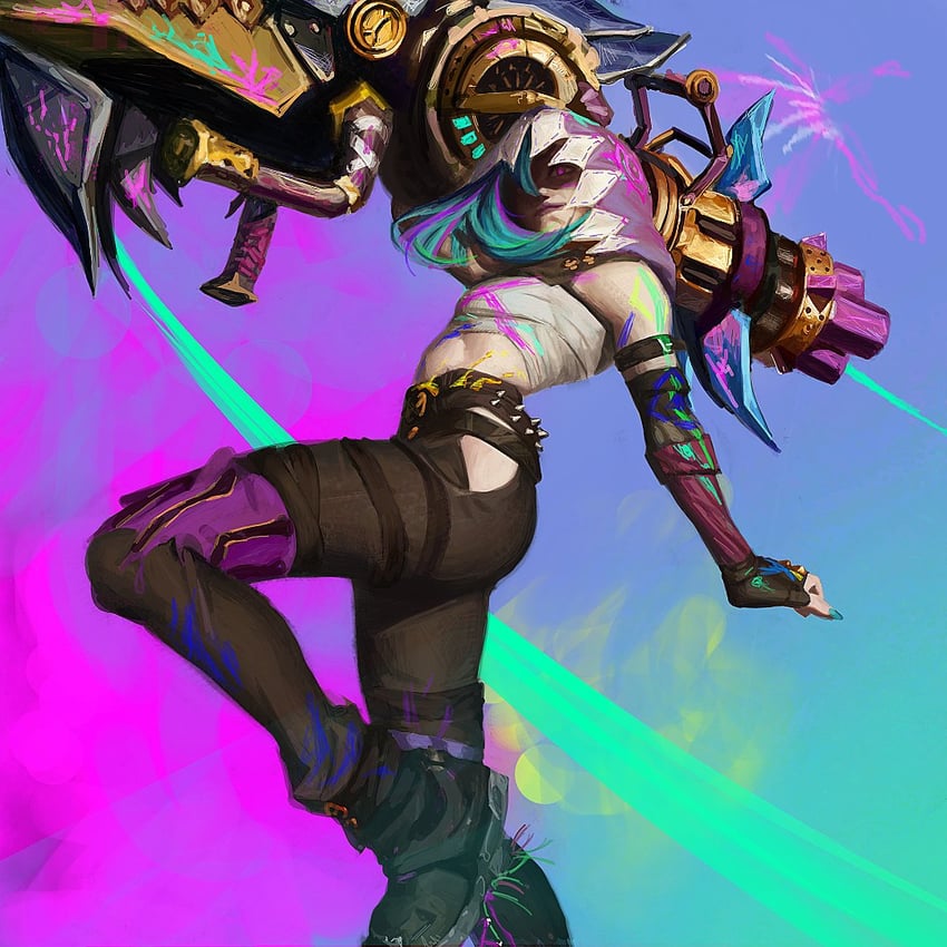 jinx, arcane jinx, and arcane fractured jinx (league of legends and 1 more) drawn by yogirlisoncrack