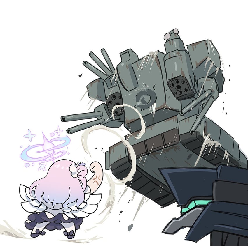 mika, v.iv rusty, steel haze, and juggernaut (blue archive and 2 more) drawn by solokov_(okb-999)