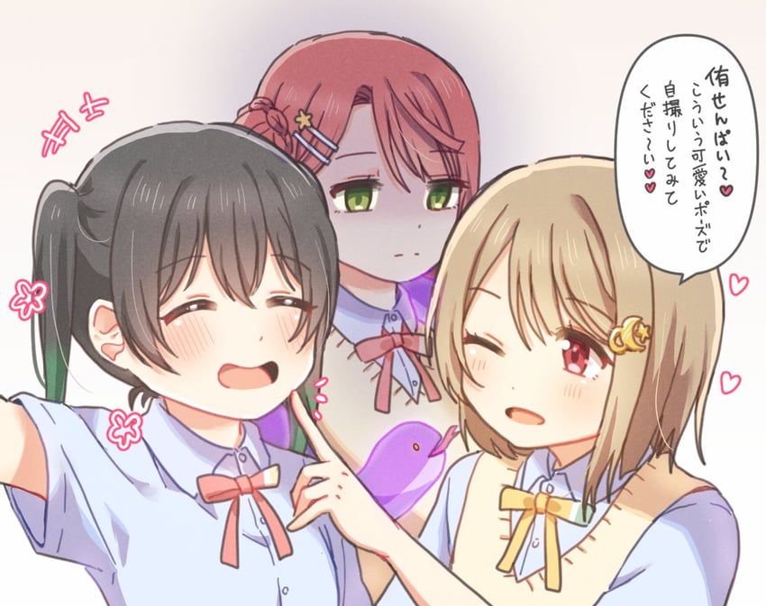 uehara ayumu, takasaki yu, nakasu kasumi, and sasuke (love live! and 1 more) drawn by yoon_(yoon_lovelive)
