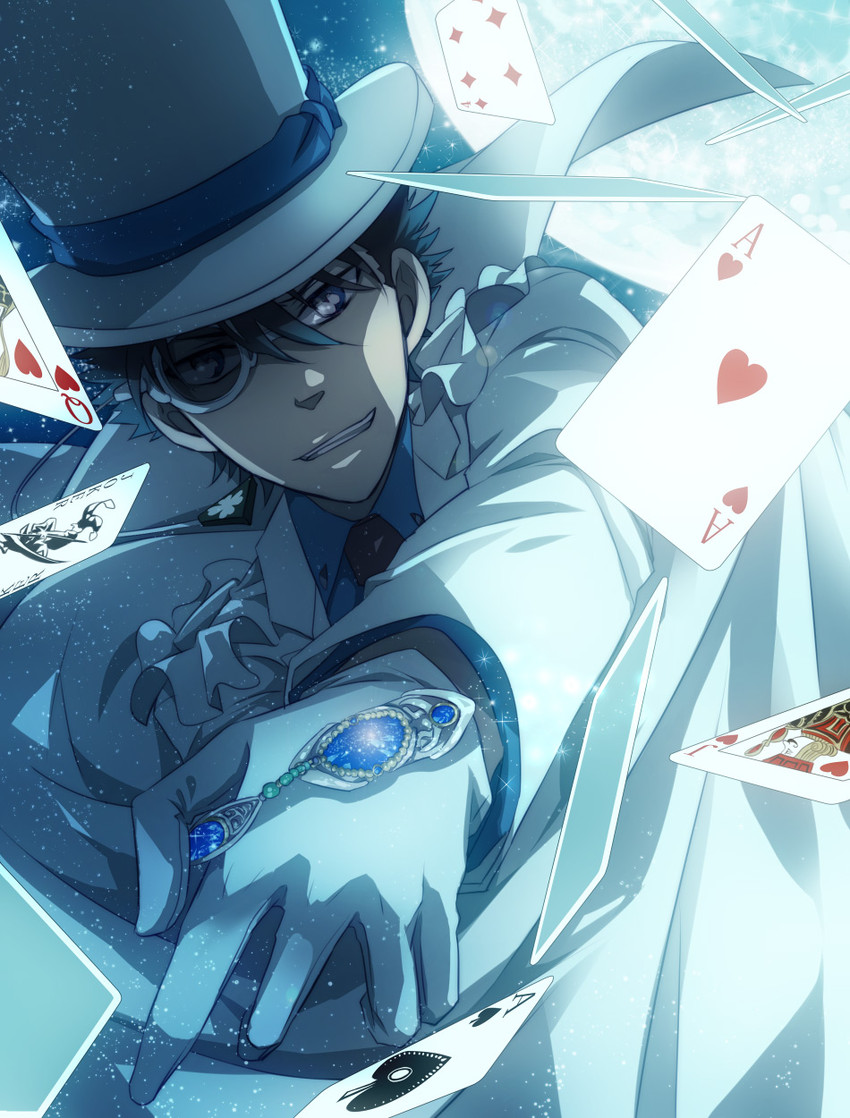 kaitou kid (meitantei conan and 1 more) drawn by kamu_(camui)