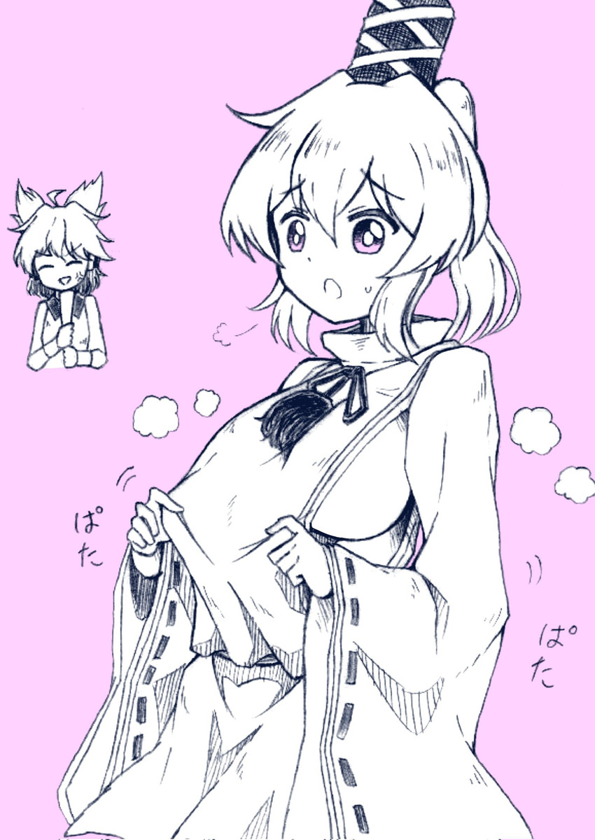toyosatomimi no miko and mononobe no futo (touhou) drawn by gurajio