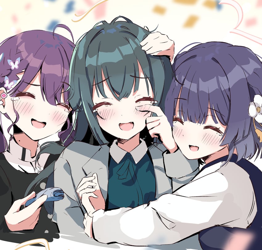 tsukimura temari, hataya misuzu, and kaya rinha (idolmaster and 1 more) drawn by nyorotono_(amafurashi)