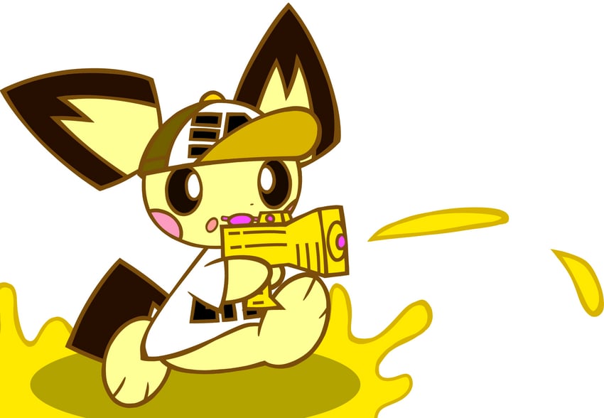 pichu (pokemon and 1 more) drawn by nacchan_(xiaoxiatuzi)