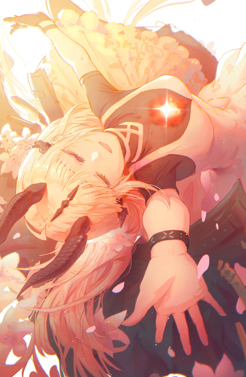 reed and reed the flame shadow (arknights) drawn by enip_o