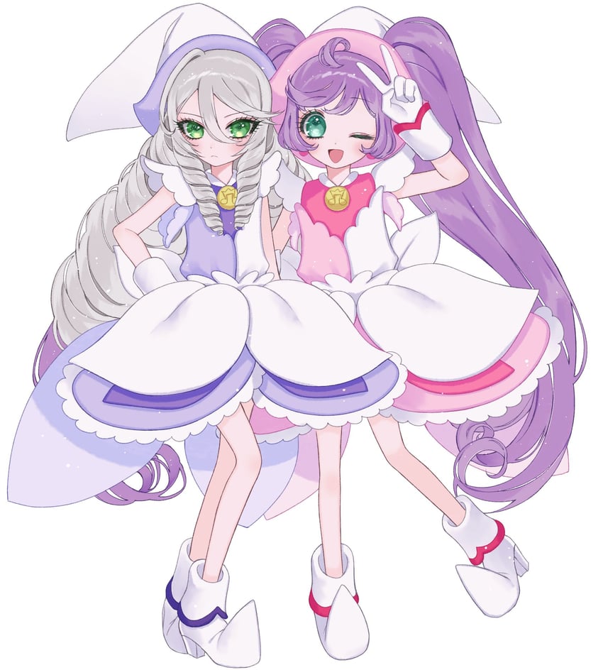 manaka laala and shikyoin hibiki (pretty series and 2 more) drawn by ao_(ao0_0nemu)