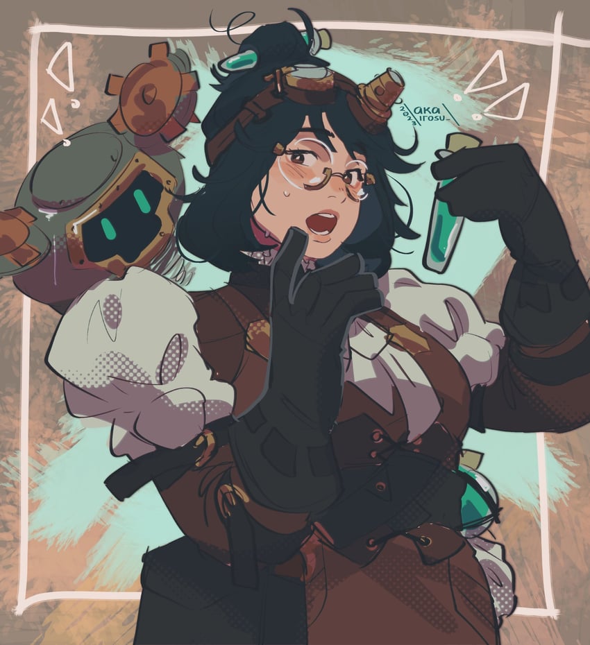 mei and snowball (overwatch and 1 more) drawn by akairosu