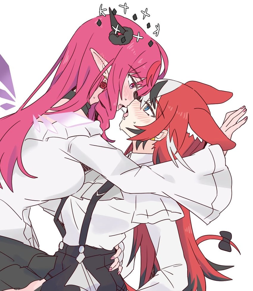 hakos baelz and irys (hololive and 1 more) drawn by ramphastostella