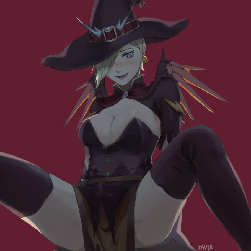 mercy and witch mercy (overwatch and 1 more) drawn by irazv_(user_yawa7442) and zavir