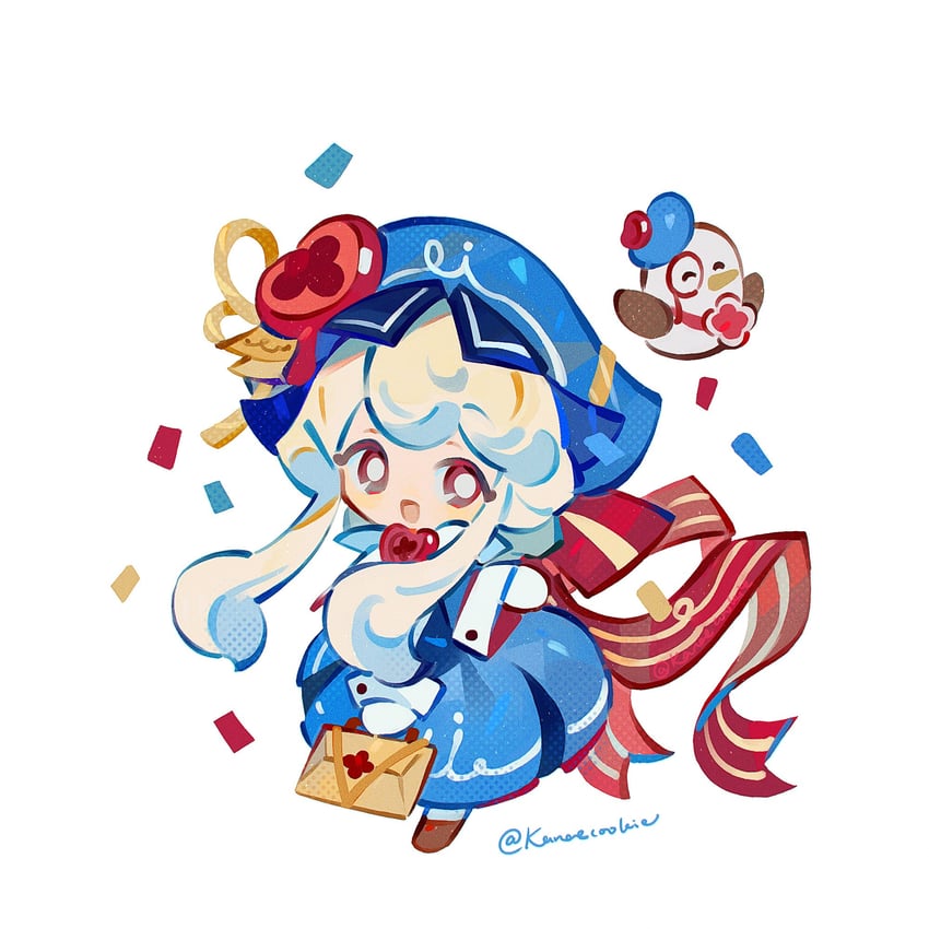 caramel choux cookie and mayor cuckoobeans (cookie run and 1 more) drawn by kanae_(cookie)