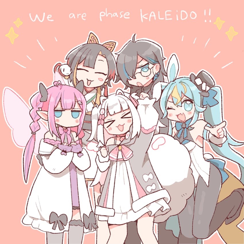 kaminari clara, ayase yuu, gram pico, kannagi loki, and kokoromo memory (phase connect) drawn by gomahichi