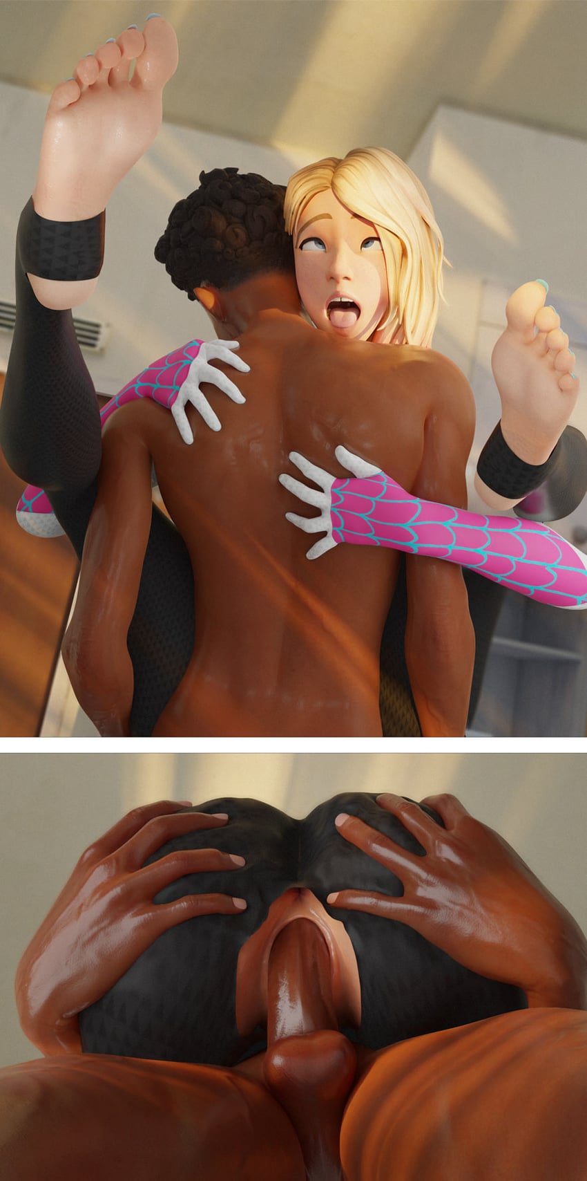 spider-gwen, gwen stacy, and miles morales (marvel and 4 more) drawn by wtfsths1