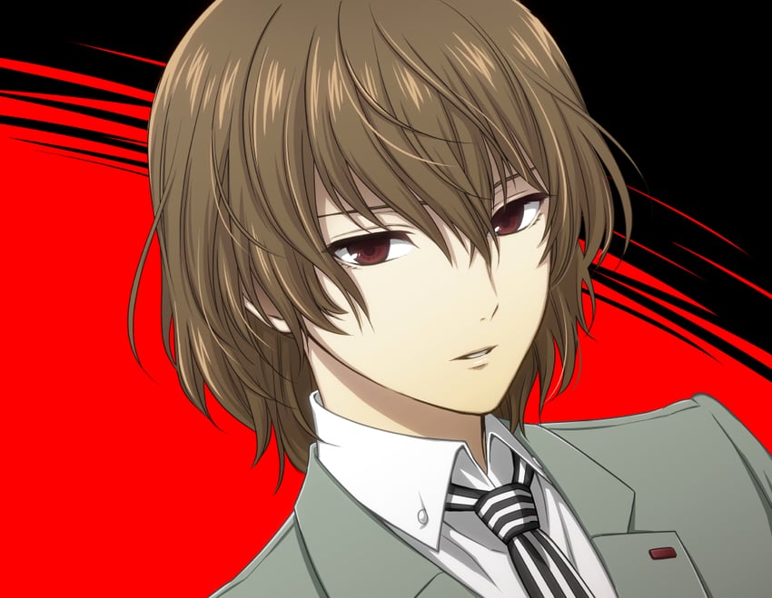 akechi gorou (persona and 1 more) drawn by irino