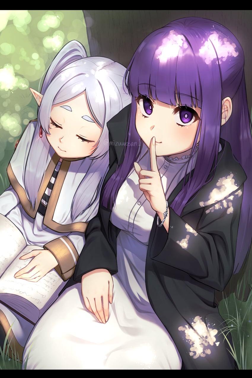 frieren and fern (sousou no frieren) drawn by w2_uo