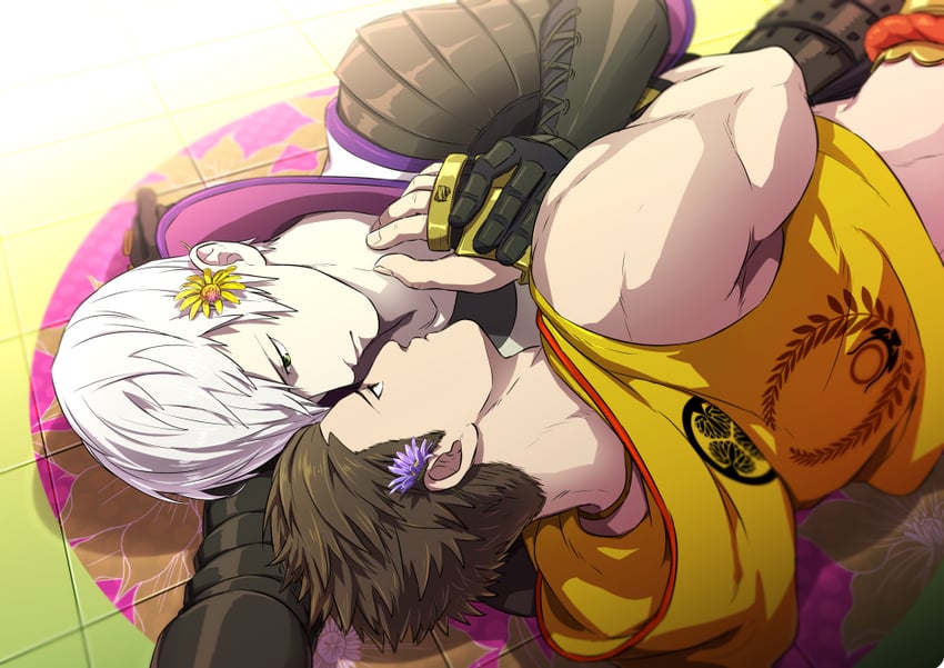 ishida mitsunari and tokugawa ieyasu (sengoku basara) drawn by jigoku_meguri