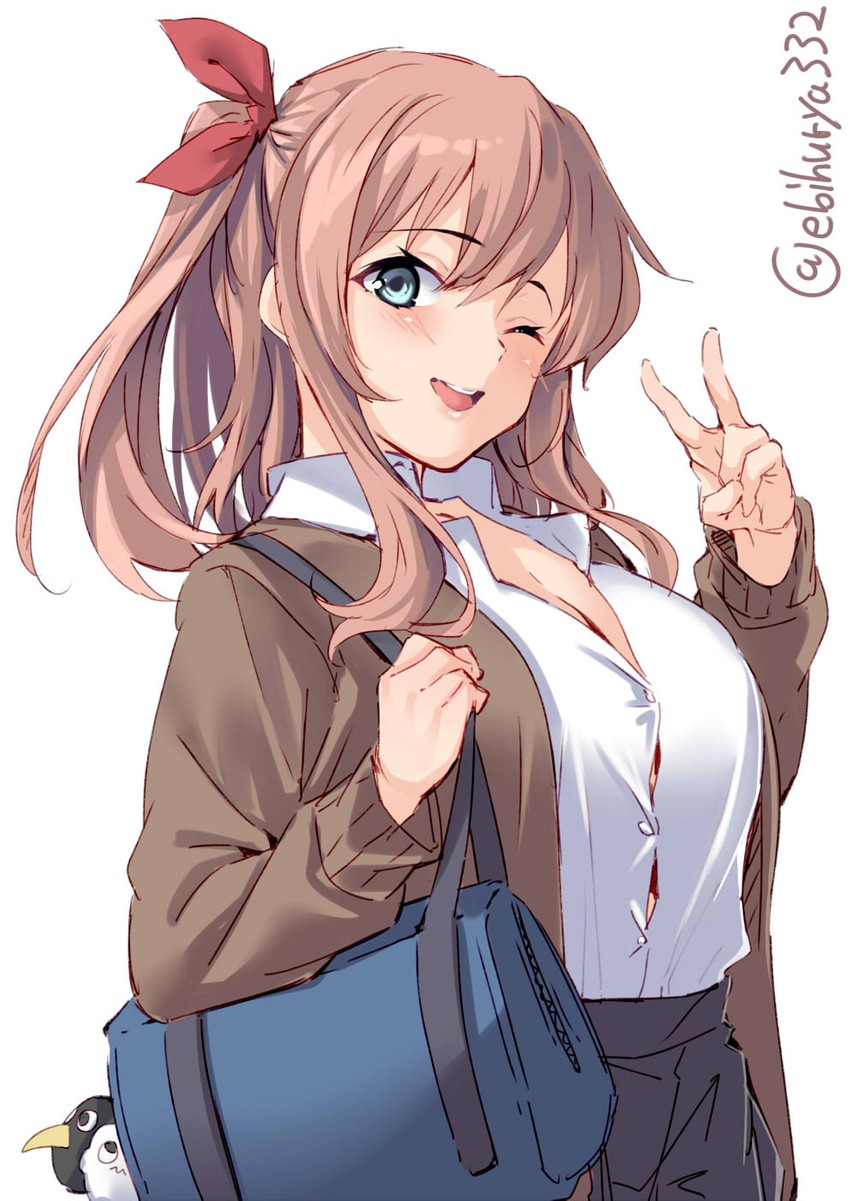 saratoga, failure penguin, and miss cloud (kantai collection) drawn by ebifurya