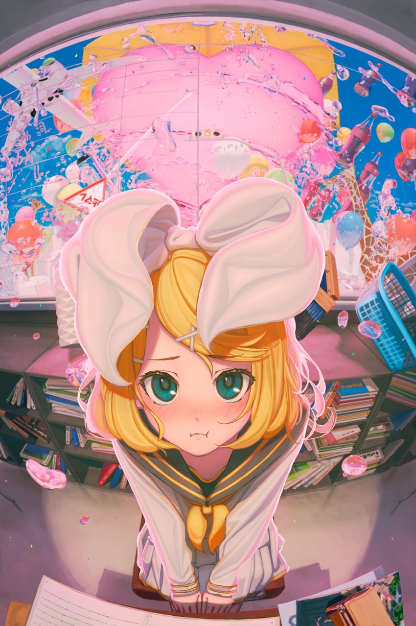 kagamine rin (vocaloid and 1 more) drawn by tru_(true_root)
