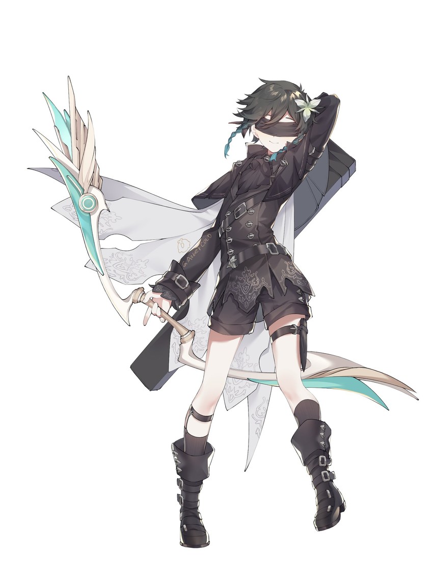 venti and 9s (genshin impact and 2 more) drawn by aster_fueu