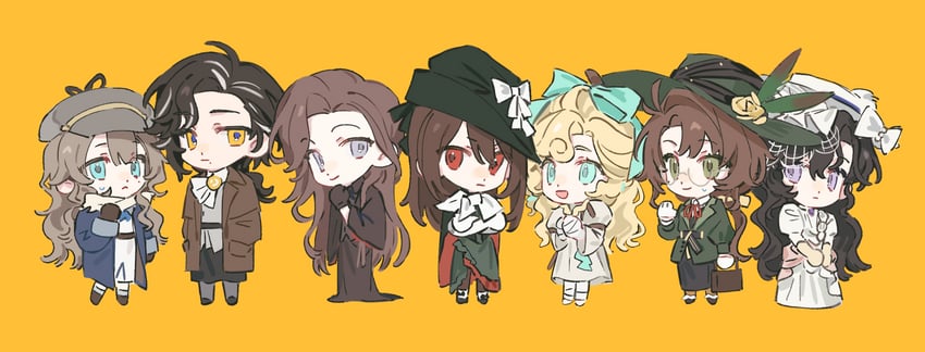 isolde, kakania, marcus, semmelweis, greta hofmann, and 2 more (reverse:1999) drawn by rang_wo_zai_shui_10_fenzhong