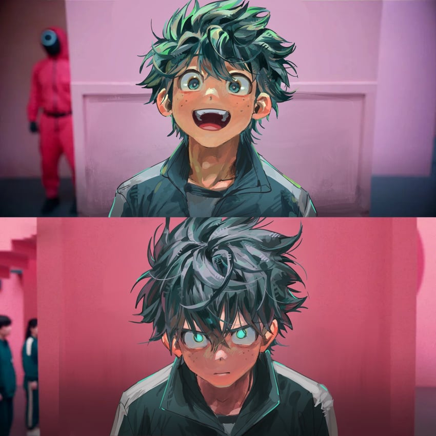 midoriya izuku (boku no hero academia and 1 more) drawn by melskels