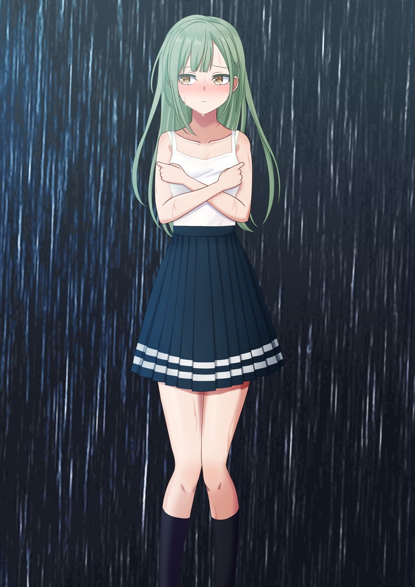 wakaba mutsumi (bang dream! and 1 more) drawn by kikutogeeeee