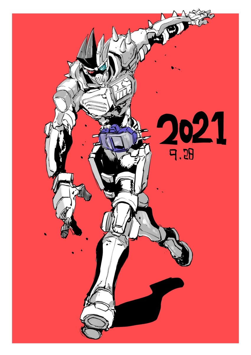 kamen rider genm and dangerous zombie level x (kamen rider and 1 more) drawn by ichitaka_(1015ichitaka)