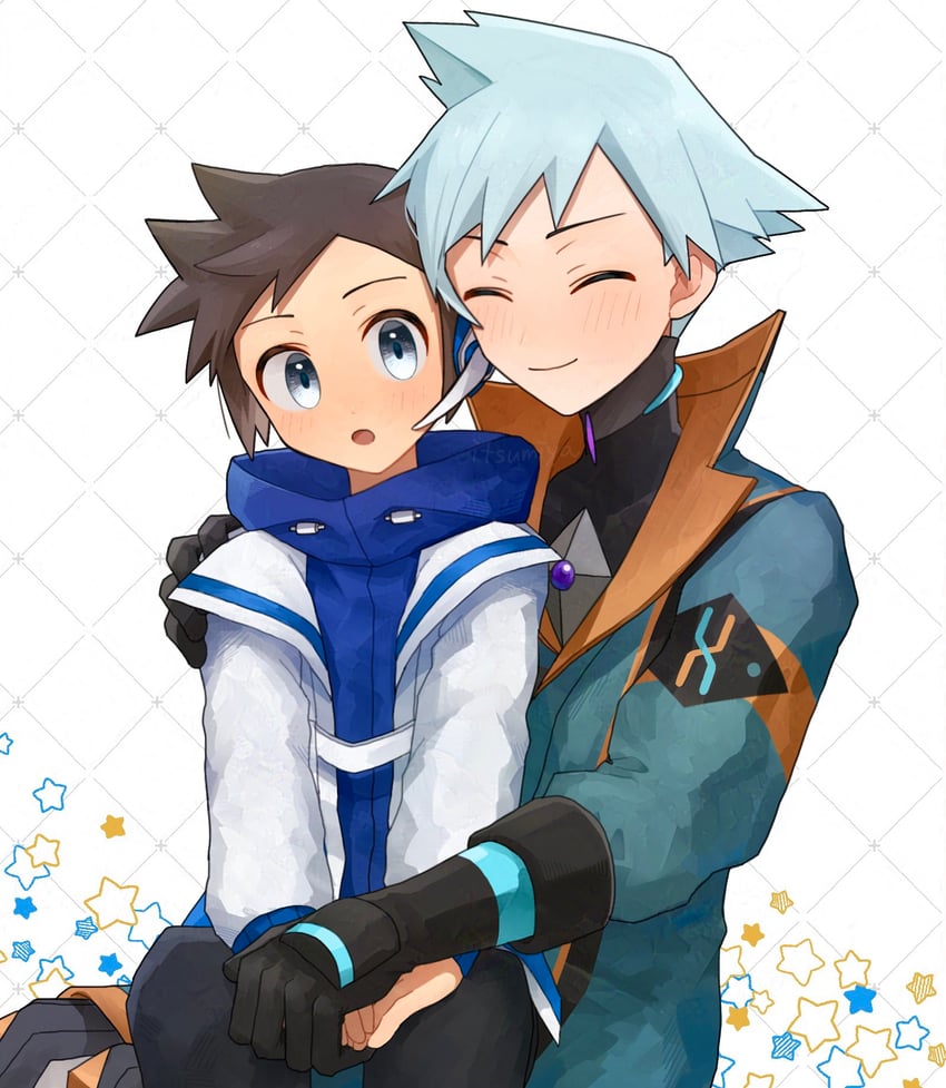 brendan and steven stone (pokemon and 1 more) drawn by itsumiya_(aida_nagi)