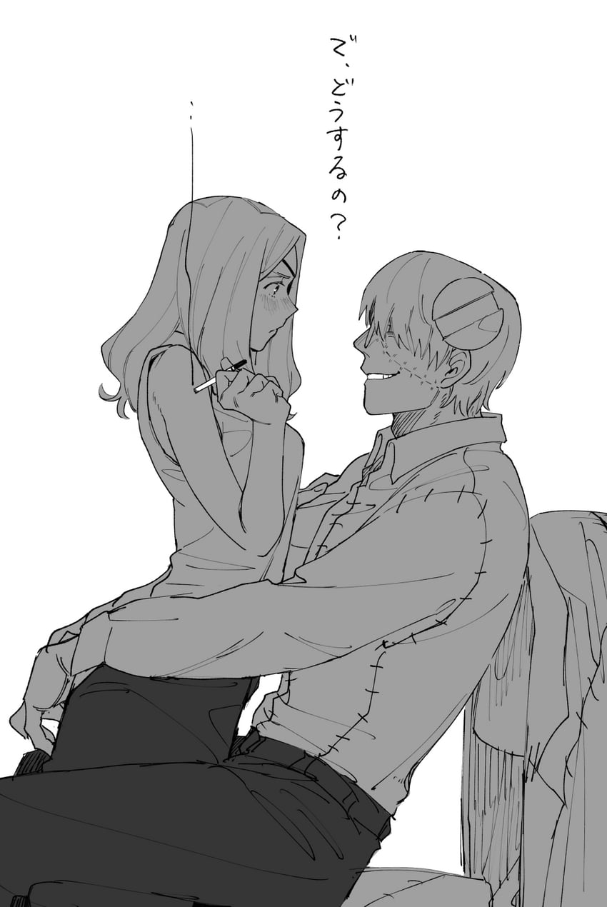 franken stein and marie mjolnir (soul eater) drawn by hissiu