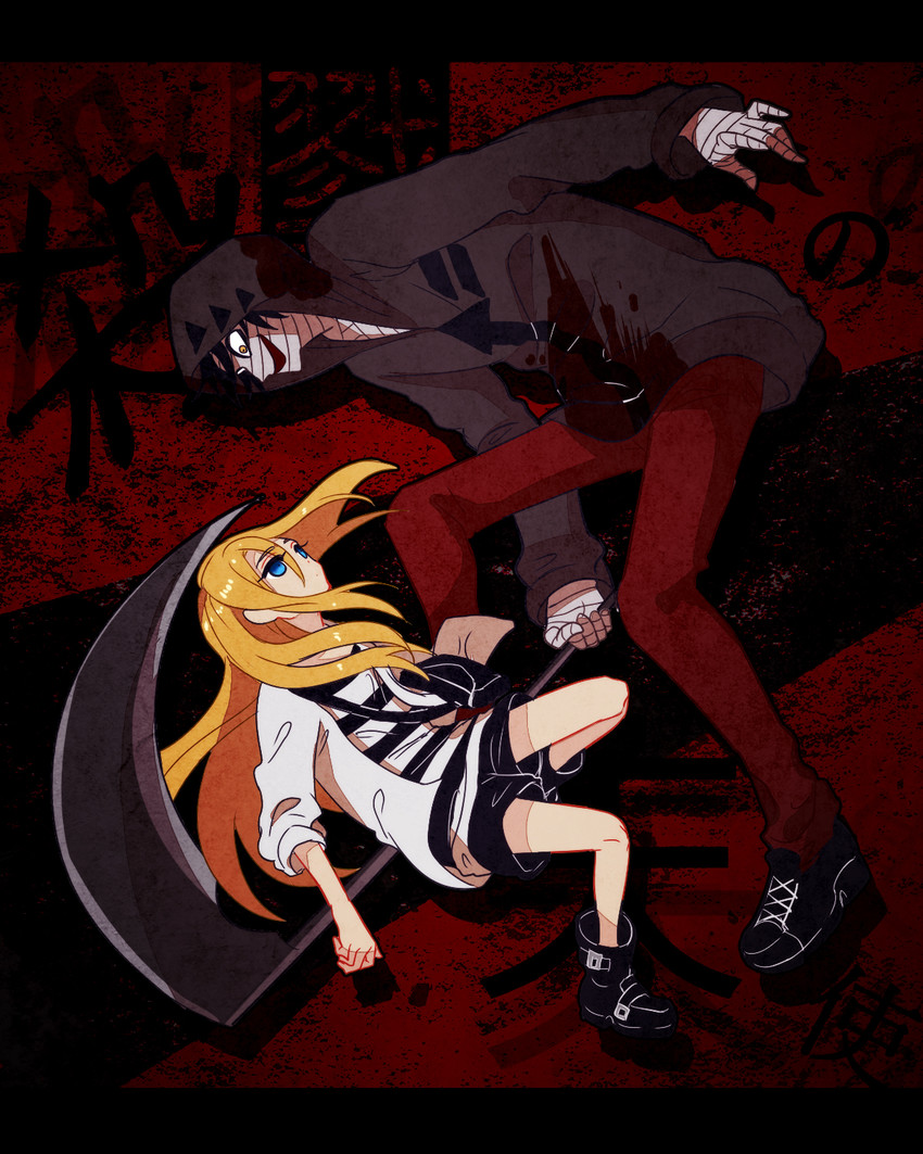 rachel gardner and isaac foster (satsuriku no tenshi) drawn by shimura_(yoshikatu)