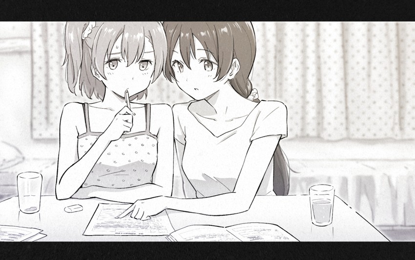 sonoda umi and kosaka honoka (love live! and 1 more) drawn by shibasaki_shouji