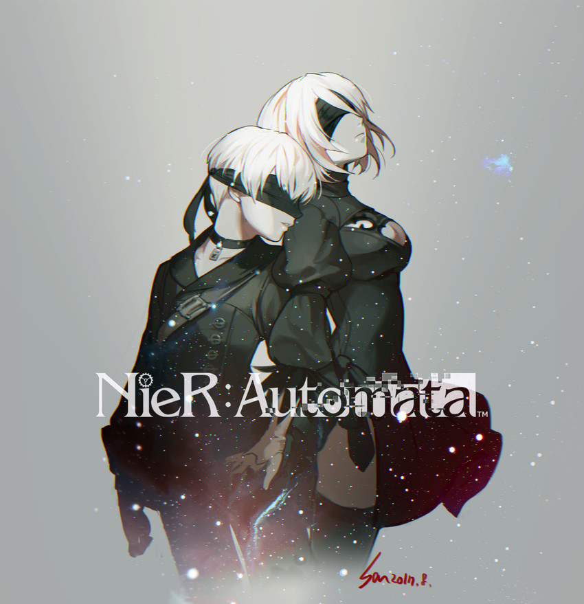 2b and 9s (nier and 1 more) drawn by nawol