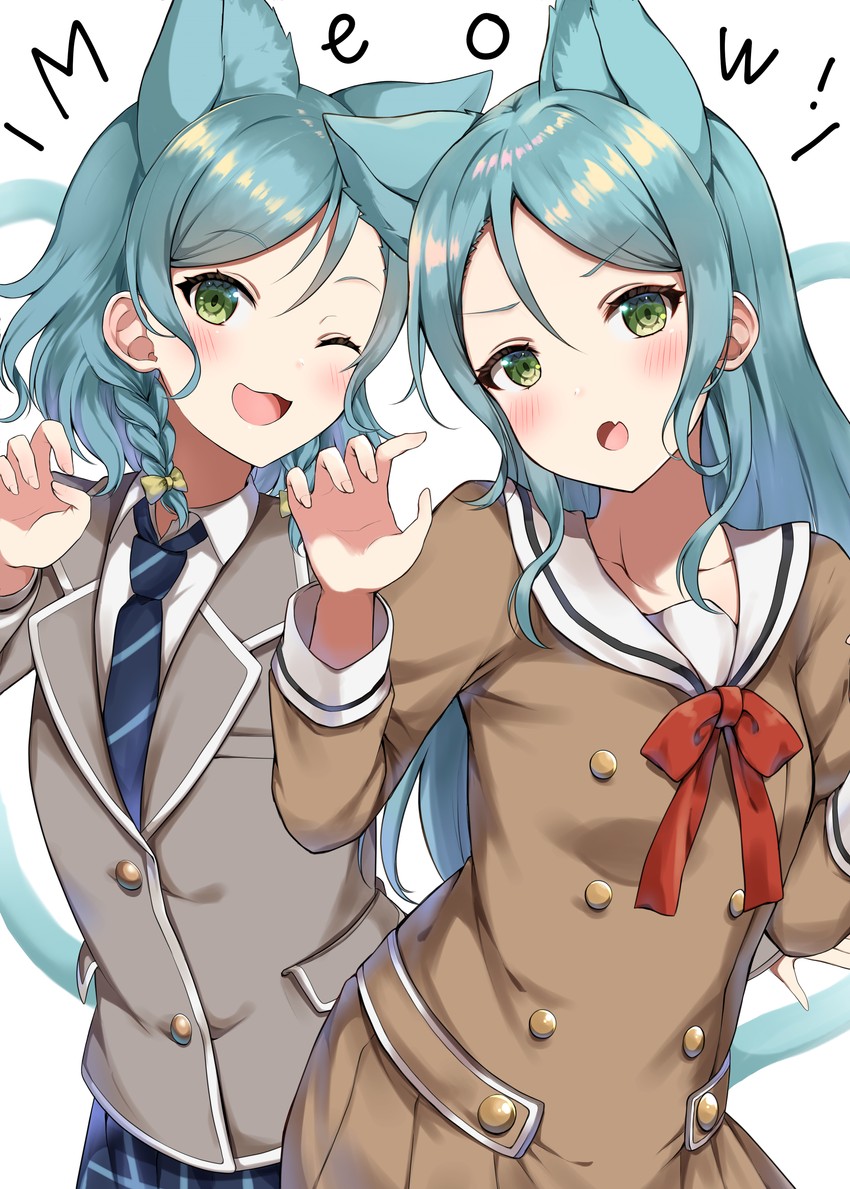 hikawa sayo and hikawa hina (bang dream!) drawn by mia_(fai1510)