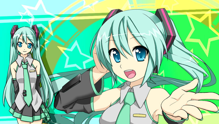 hatsune miku (vocaloid) drawn by aisora
