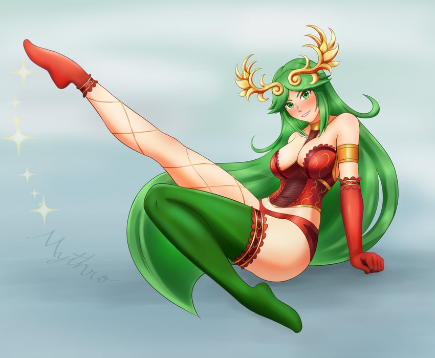 palutena (super smash bros. and 2 more) drawn by mythro