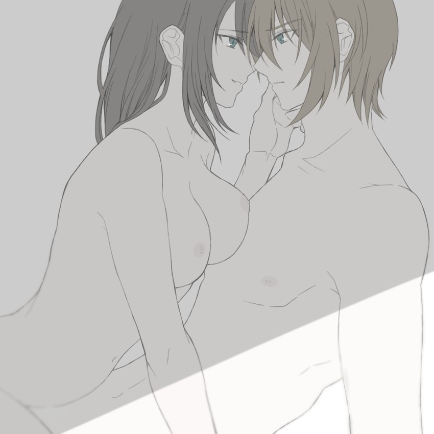 saniwa, female saniwa, and yamanbagiri kunihiro (touken ranbu) drawn by suoooou